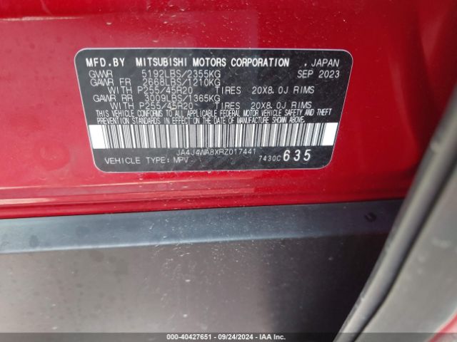 Photo 8 VIN: JA4J4WA8XRZ017441 - MITSUBISHI OUTLANDER 