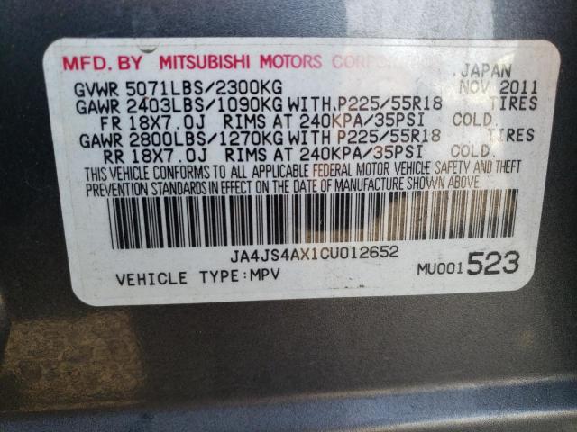 Photo 13 VIN: JA4JS4AX1CU012652 - MITSUBISHI OUTLANDER 