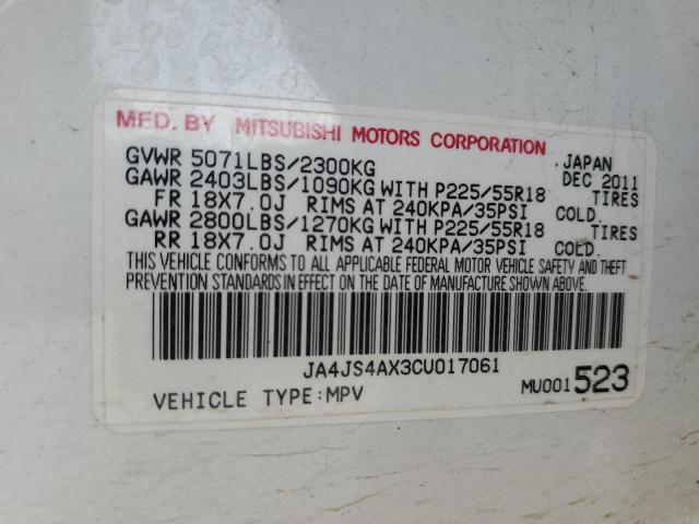 Photo 12 VIN: JA4JS4AX3CU017061 - MITSUBISHI OUTLANDER 