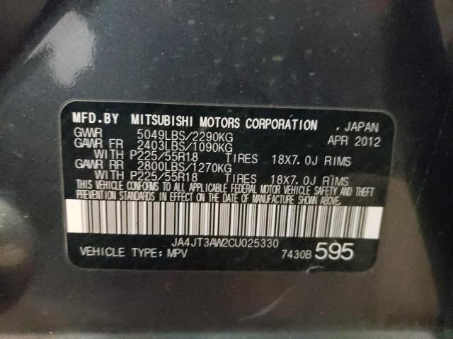 Photo 9 VIN: JA4JT3AW2CU025330 - MITSUBISHI OUTLANDER 