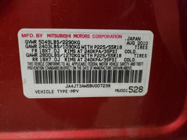 Photo 9 VIN: JA4JT3AW5BU007239 - MITSUBISHI OUTLANDER 