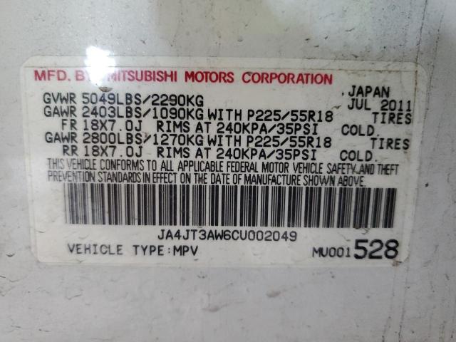 Photo 12 VIN: JA4JT3AW6CU002049 - MITSUBISHI OUTLANDER 