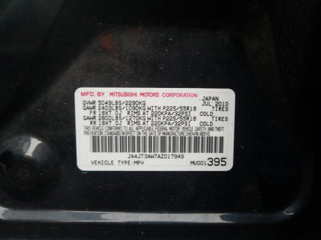 Photo 9 VIN: JA4JT3AW7AZ017949 - MITSUBISHI OUTLANDER 