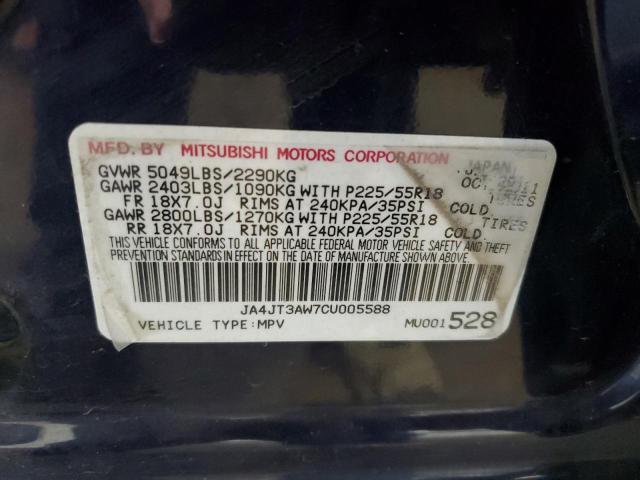 Photo 12 VIN: JA4JT3AW7CU005588 - MITSUBISHI OUTLANDER 