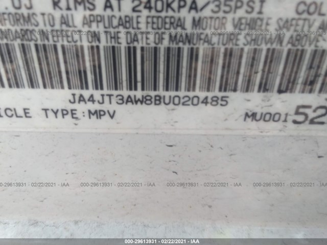 Photo 8 VIN: JA4JT3AW8BU020485 - MITSUBISHI OUTLANDER 