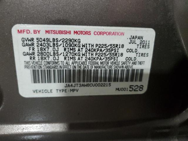 Photo 11 VIN: JA4JT3AW8CU002215 - MITSUBISHI OUTLANDER 