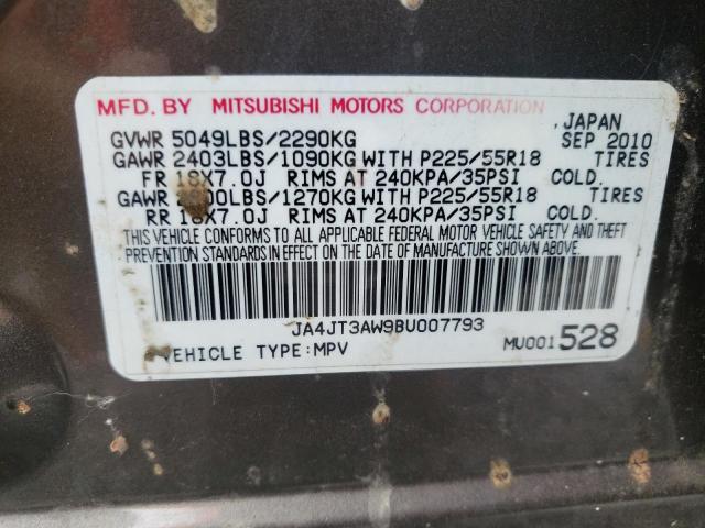 Photo 9 VIN: JA4JT3AW9BU007793 - MITSUBISHI OUTLANDER 