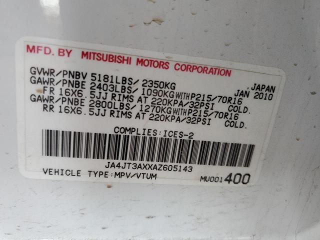 Photo 12 VIN: JA4JT3AXXAZ605143 - MITSUBISHI OUTLANDER 