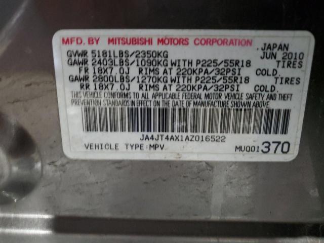 Photo 12 VIN: JA4JT4AX1AZ016522 - MITSUBISHI OUTLANDER 