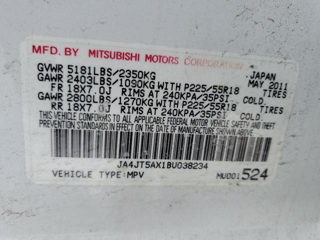 Photo 11 VIN: JA4JT5AX1BU038234 - MITSUBISHI OUTLANDER 