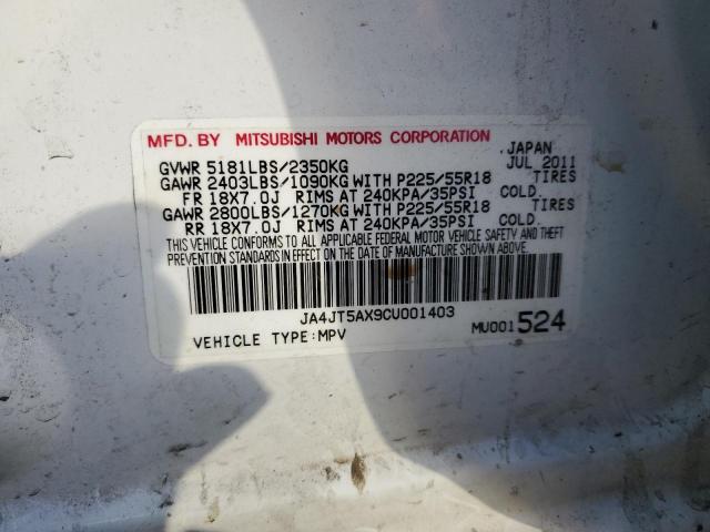 Photo 11 VIN: JA4JT5AX9CU001403 - MITSUBISHI OUTLANDER 