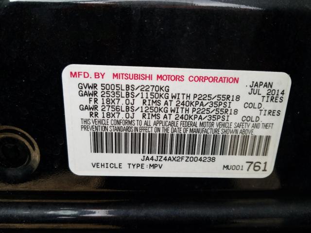 Photo 9 VIN: JA4JZ4AX2FZ004238 - MITSUBISHI OUTLANDER 