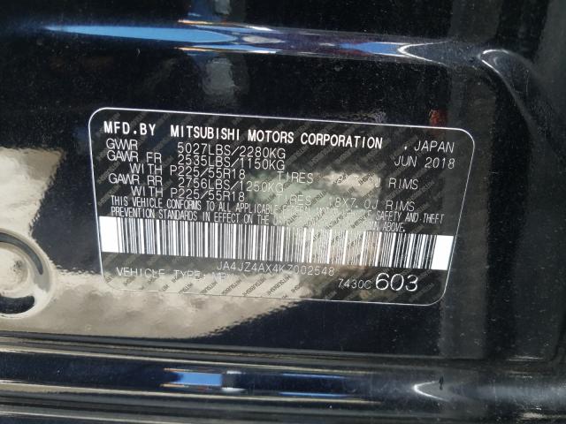 Photo 9 VIN: JA4JZ4AX4KZ002548 - MITSUBISHI OUTLANDER 