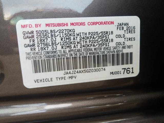 Photo 9 VIN: JA4JZ4AX5GZ030074 - MITSUBISHI OUTLANDER 