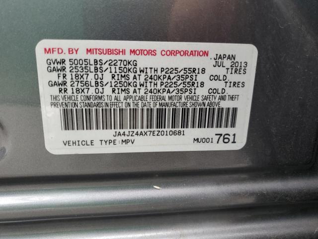 Photo 9 VIN: JA4JZ4AX7EZ010681 - MITSUBISHI OUTLANDER 