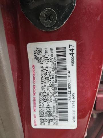 Photo 12 VIN: JA4LS21H33J031842 - MITSUBISHI MONTERO SP 