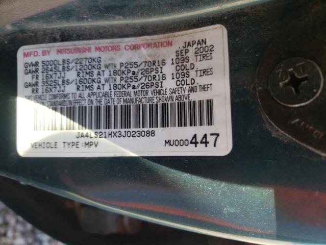 Photo 9 VIN: JA4LS21HX3J023088 - MITSUBISHI MONTERO SP 