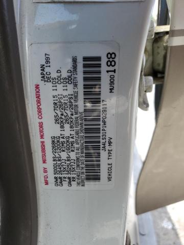 Photo 12 VIN: JA4LS31P1WP029117 - MITSUBISHI MONTERO SP 