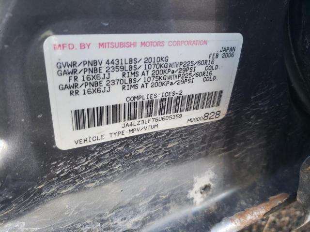 Photo 11 VIN: JA4LZ31F76U605359 - MITSUBISHI OUTLANDER 