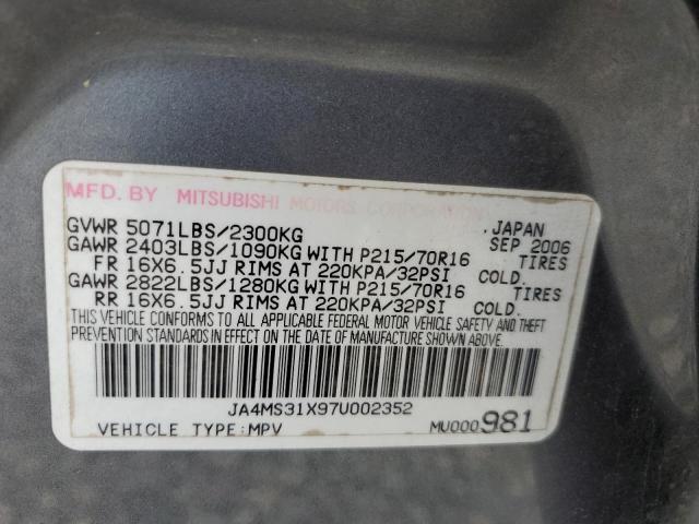 Photo 13 VIN: JA4MS31X97U002352 - MITSUBISHI OUTLANDER 