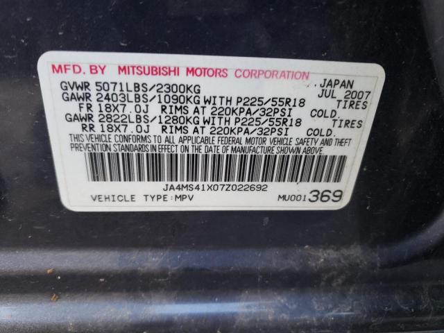 Photo 12 VIN: JA4MS41X07Z022692 - MITSUBISHI OUTLANDER 