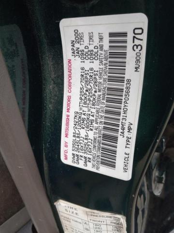 Photo 11 VIN: JA4MT31H0YP056838 - MITSUBISHI MONTERO LS 