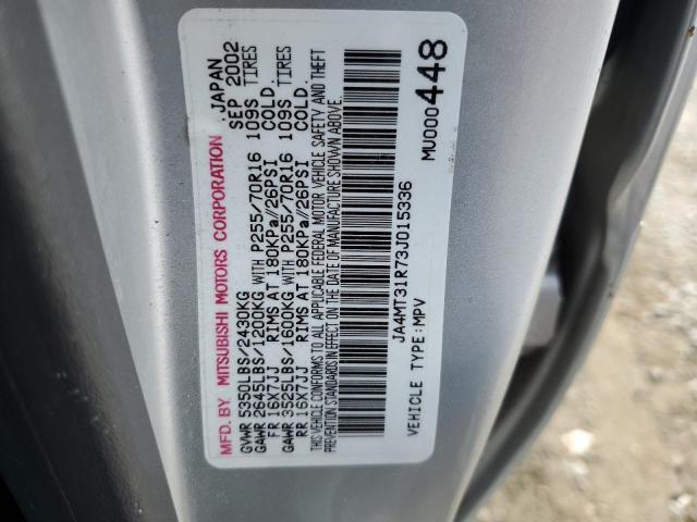 Photo 11 VIN: JA4MT31R73J015336 - MITSUBISHI MONTERO 