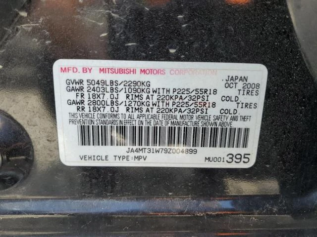 Photo 12 VIN: JA4MT31W79Z004899 - MITSUBISHI OUTLANDER 