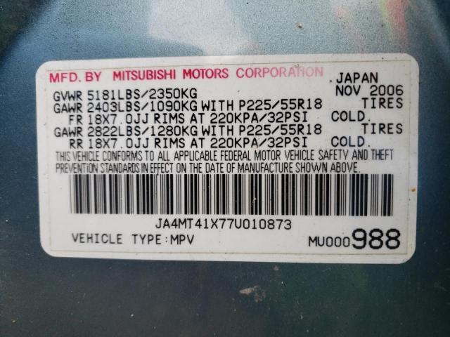 Photo 9 VIN: JA4MT41X77U010873 - MITSUBISHI OUTLANDER 