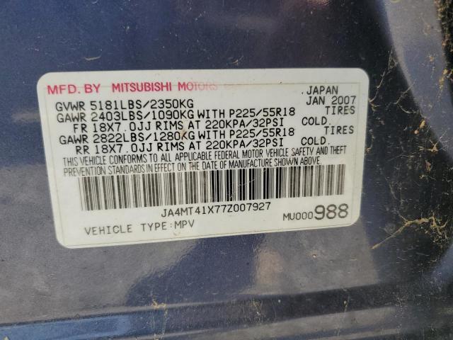 Photo 11 VIN: JA4MT41X77Z007927 - MITSUBISHI OUTLANDER 