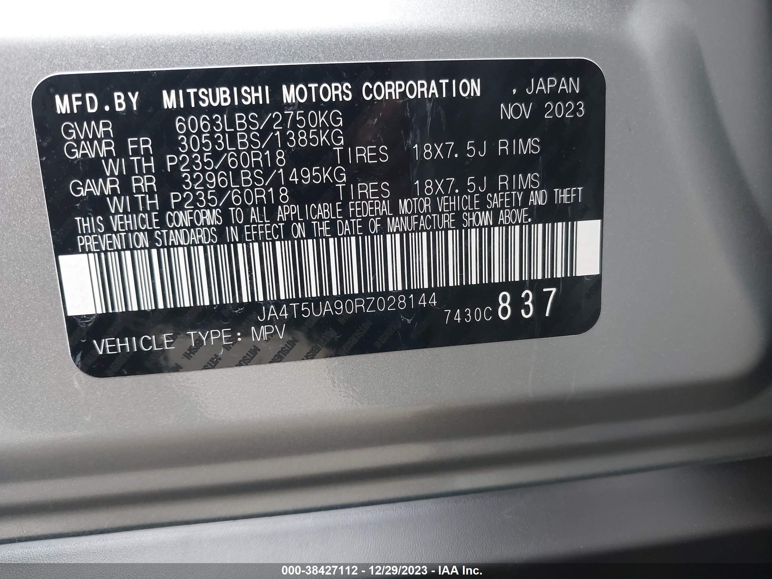 Photo 4 VIN: JA4T5UA90RZ028144 - MITSUBISHI OUTLANDER 