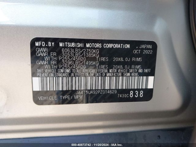 Photo 8 VIN: JA4T5UA92PZ014629 - MITSUBISHI OUTLANDER 