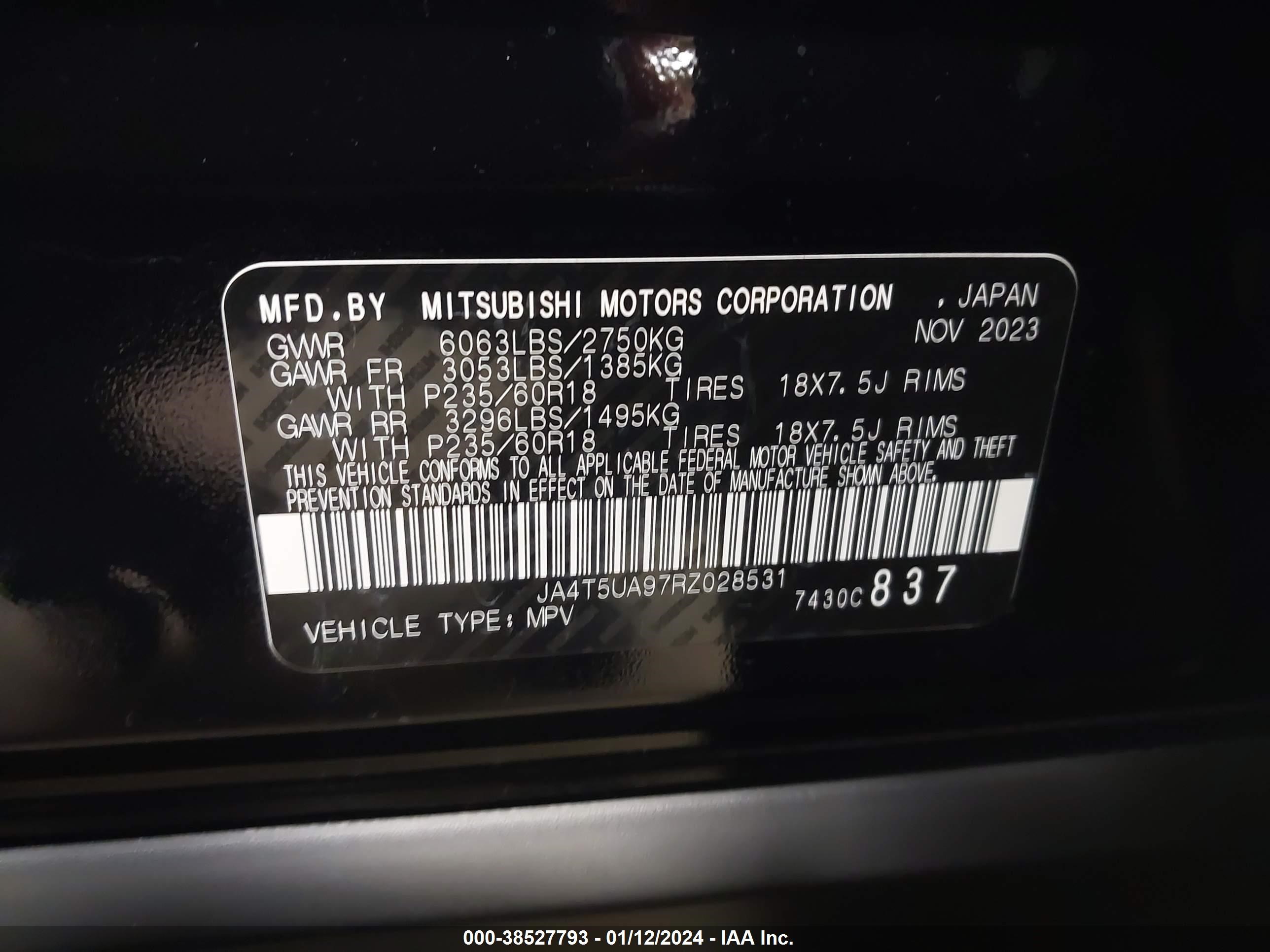 Photo 4 VIN: JA4T5UA97RZ028531 - MITSUBISHI OUTLANDER 