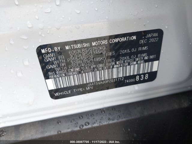 Photo 8 VIN: JA4T5VA90PZ031712 - MITSUBISHI OUTLANDER PHEV 