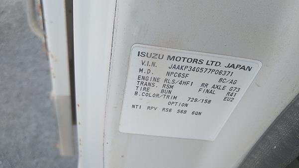 Photo 1 VIN: JAAKP34G577P06371 - ISUZU NPR 