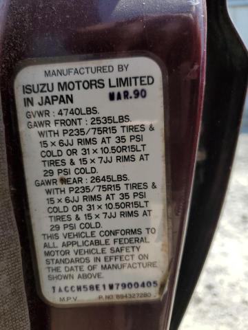 Photo 11 VIN: JACCH58E1M7900405 - ISUZU TROOPER 