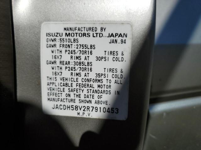 Photo 12 VIN: JACDH58V2R7910453 - ISUZU TROOPER 