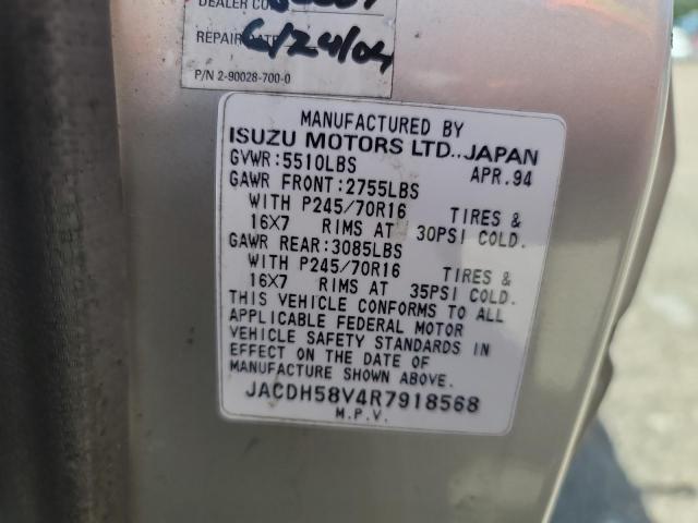 Photo 13 VIN: JACDH58V4R7918568 - ISUZU TROOPER 