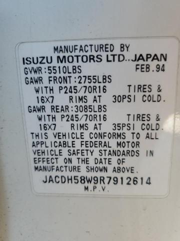 Photo 12 VIN: JACDH58W9R7912614 - ISUZU TROOPER 