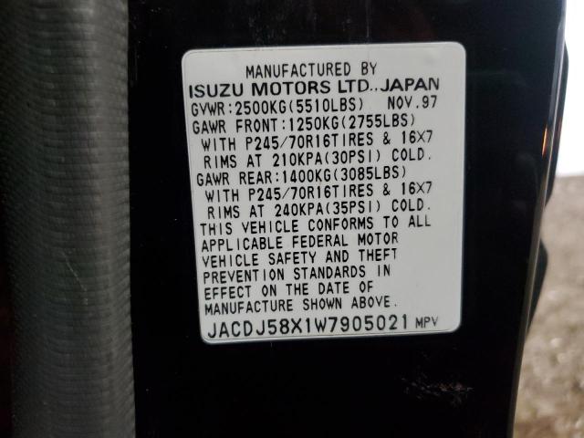 Photo 11 VIN: JACDJ58X1W7905021 - ISUZU TROOPER 