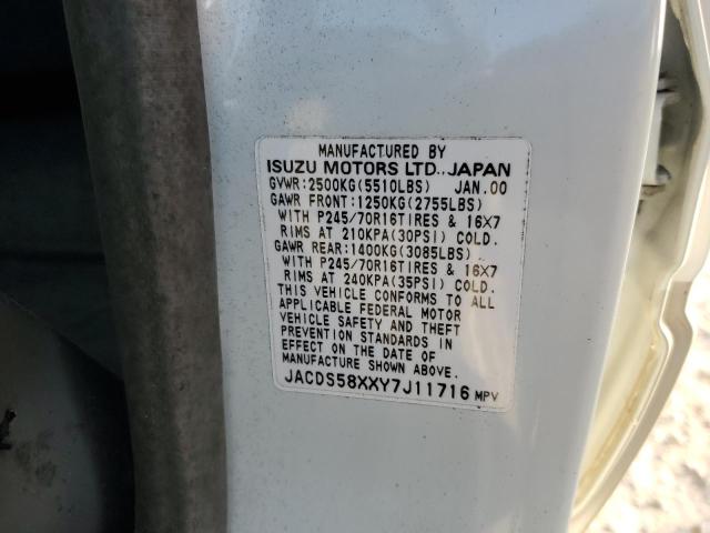 Photo 13 VIN: JACDS58XXY7J11716 - ISUZU TROOPER S 