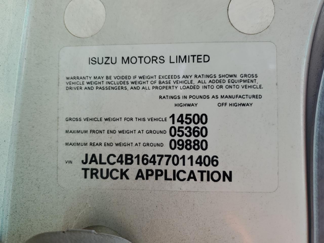 Photo 11 VIN: JALC4B16477011406 - ISUZU NPR 