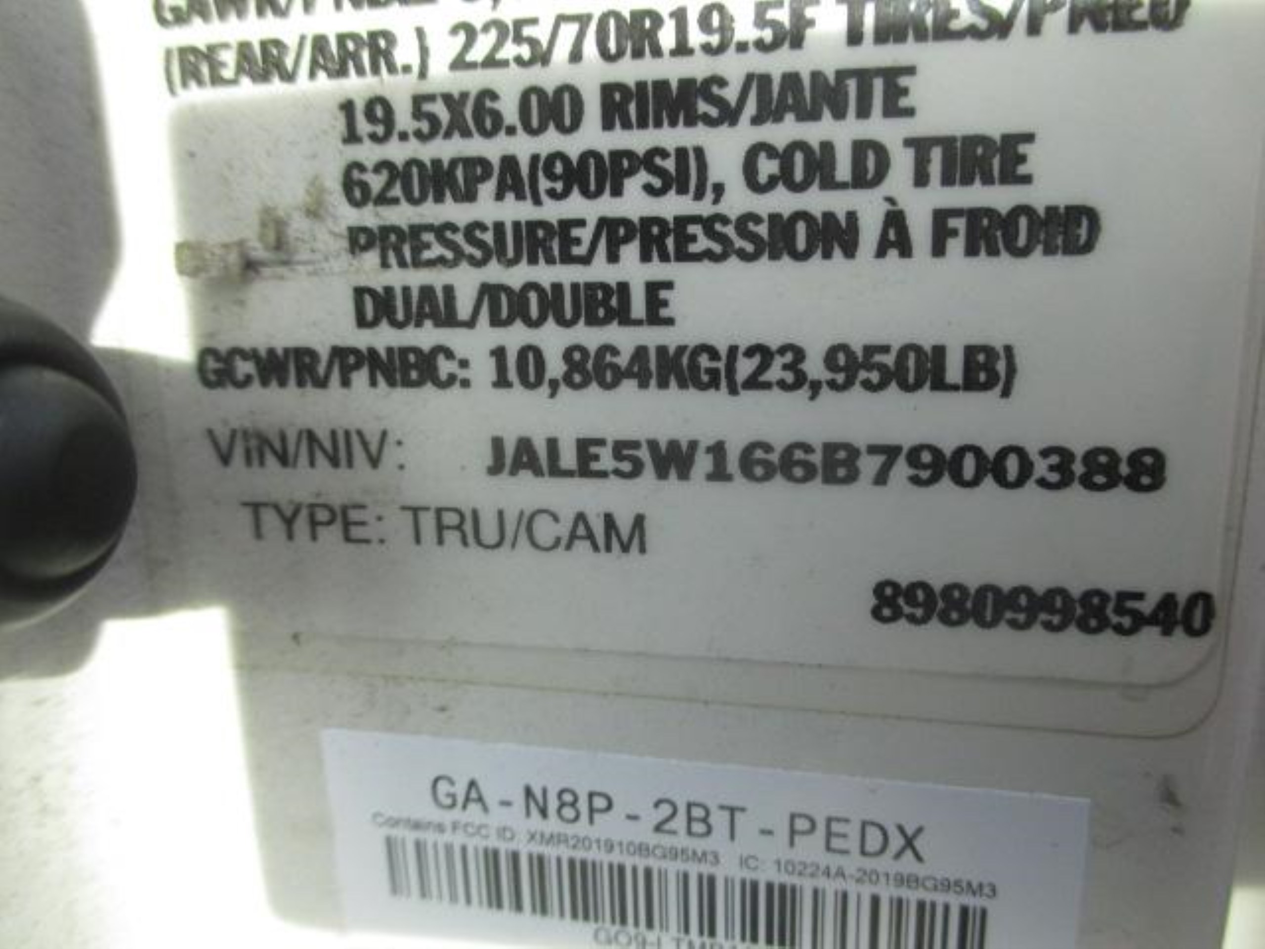 Photo 1 VIN: JALE5W166B7900388 - ISUZU NULL 