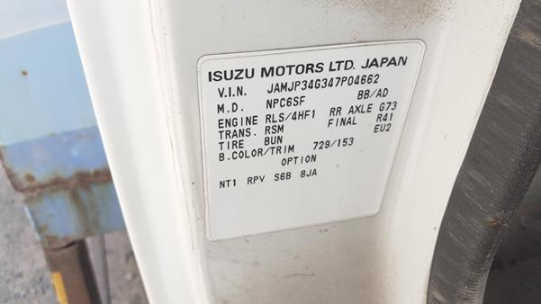 Photo 2 VIN: JAMJP34G347P04662 - ISUZU NPR 