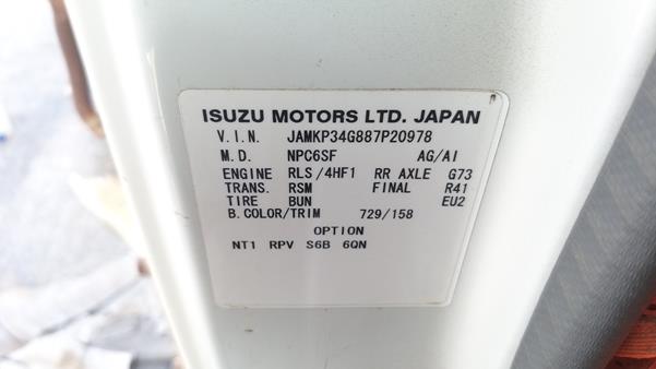 Photo 1 VIN: JAMKP34G887P20978 - ISUZU NPR 