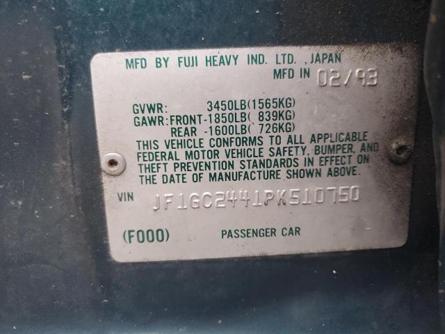 Photo 11 VIN: JF1GC2441PK510750 - SUBARU IMPREZA L 