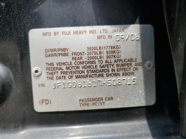 Photo 11 VIN: JF1GD61617H508715 - SUBARU IMPREZA 