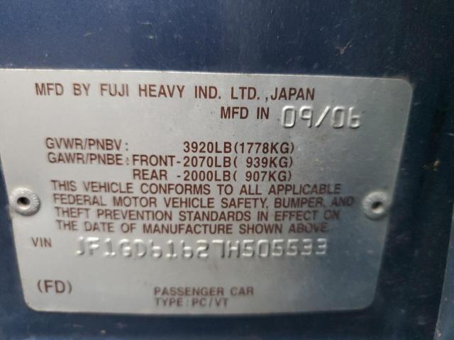 Photo 11 VIN: JF1GD61627H505533 - SUBARU IMPREZA 