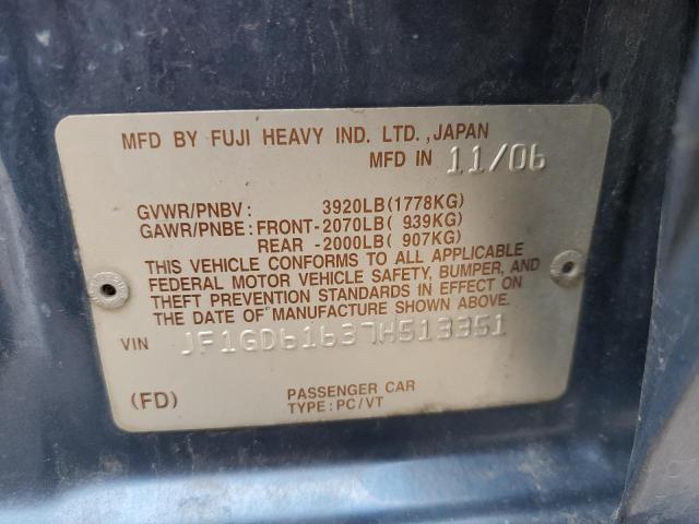 Photo 11 VIN: JF1GD61637H513351 - SUBARU IMPREZA 