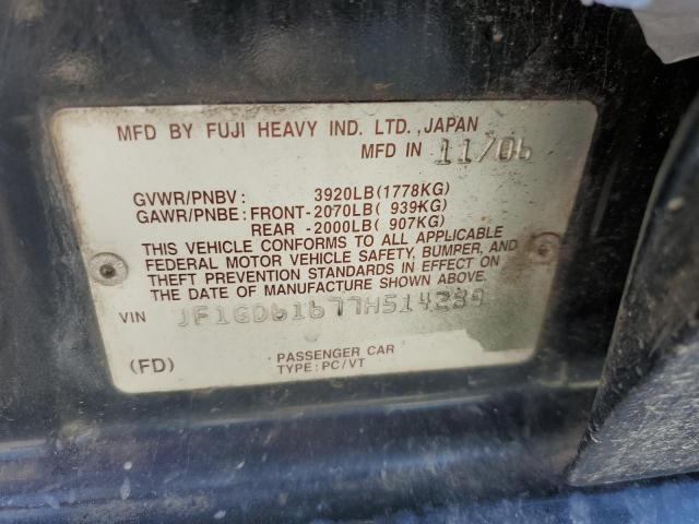 Photo 11 VIN: JF1GD61677H514289 - SUBARU IMPREZA 